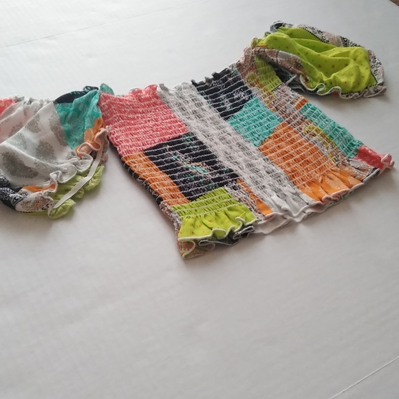 Smocked Patchwork Top/Peasant Top - Picture 2 of 9